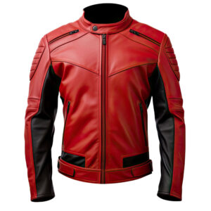 mens-red-leather-biker-jacket